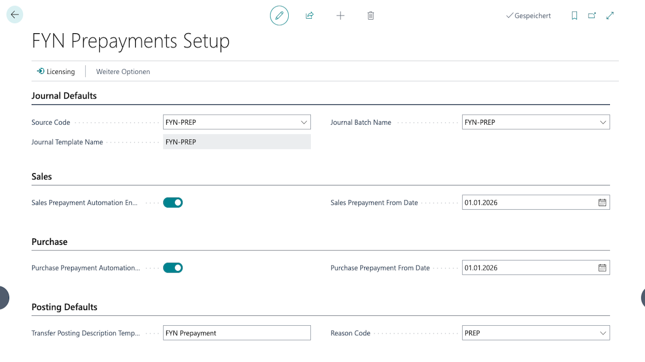 FYN Prepayments – Vorauszahlungen in Microsoft Dynamics 365 Business Central auf dem Tablet